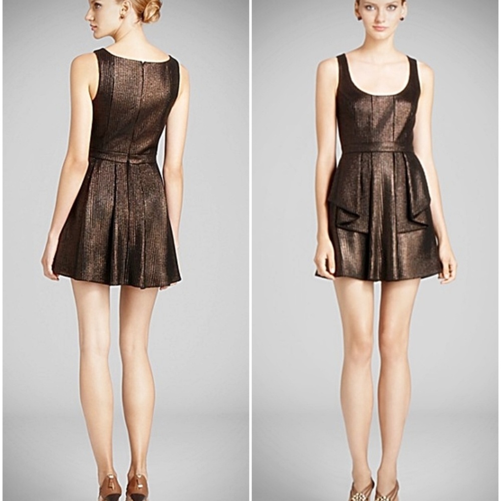 JAY GODFREY Metallic Copper  Knit Dress 8 NWT